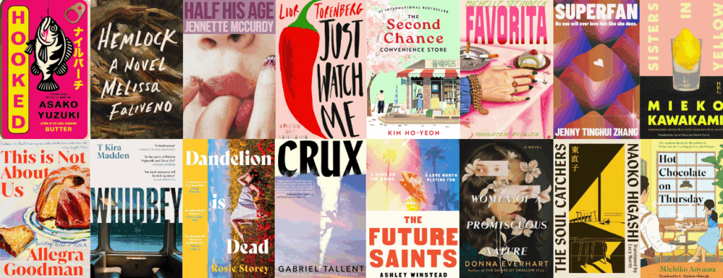 A banner image of various different book covers featured in this list